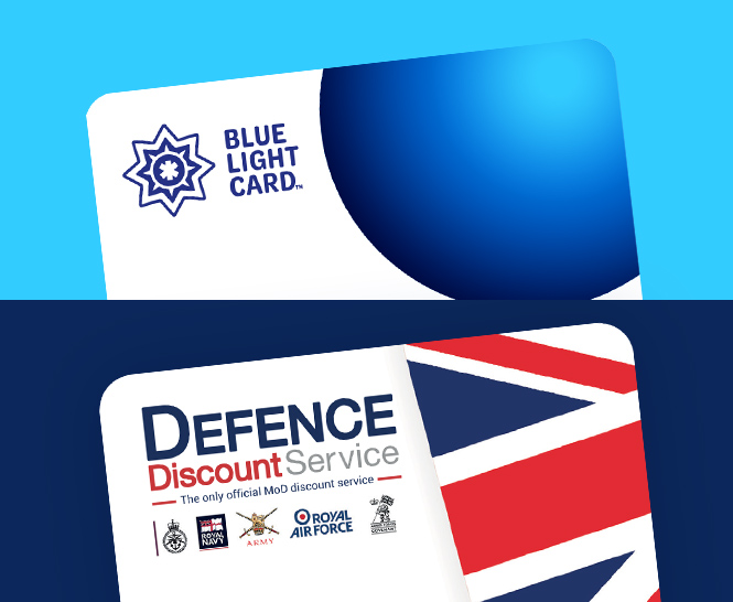 blue light card and defense discount 