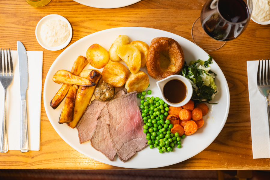 food at whitbread inns for a Easter day