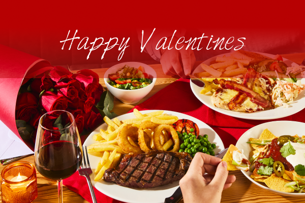 steak dish on valentines day at a whitbread inns
